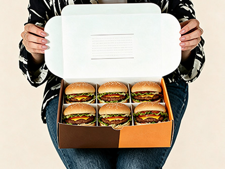 Customized Flip-top Large Hamburger Box