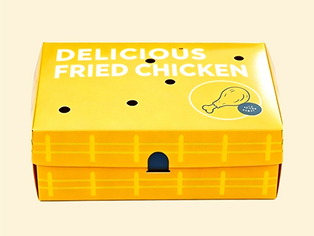 Customized Yellow Printed Fried Chicken Box