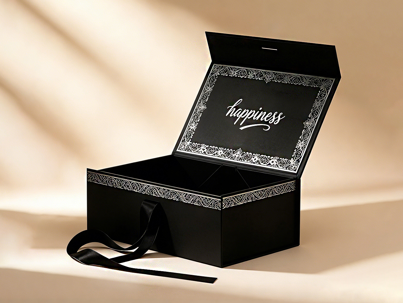 Custom Logo Recyclable Black Foam Insert Magnetic Gift Paper Box Folding Hard Rigid Packaging Boxes With Magnet Lid