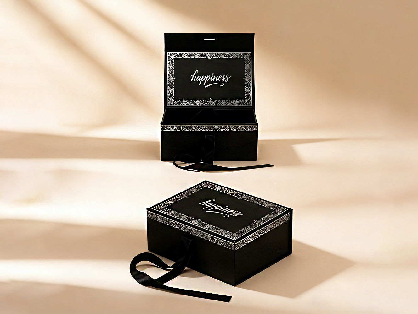 Custom Logo Recyclable Black Foam Insert Magnetic Gift Paper Box Folding Hard Rigid Packaging Boxes With Magnet Lid