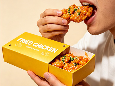 Customized Yellow Drawer-style Fried Chicken Box