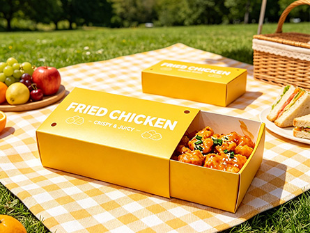 Customized Yellow Drawer-style Fried Chicken Box