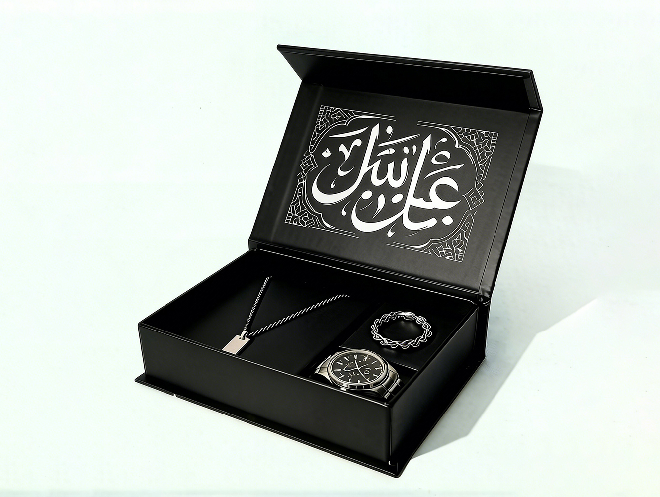 Custom Logo Luxury Black Premium Rigid Folding Magnetic Gift Packaging Boxes Recyclable Durable Hard Cardboard Gift Box