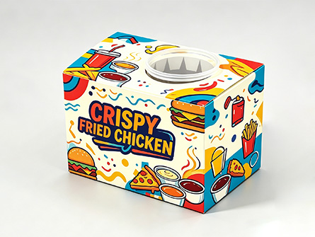 Customized Lively style Dipping Sauce Fried Chicken Box