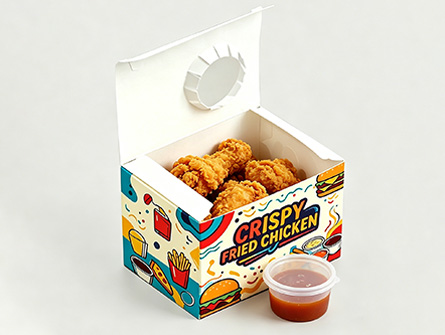 Customized Lively style Dipping Sauce Fried Chicken Box
