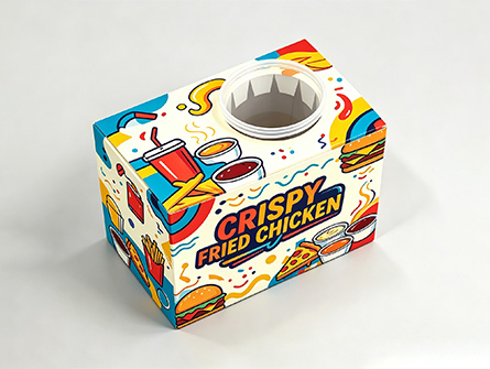 Customized Lively style Dipping Sauce Fried Chicken Box