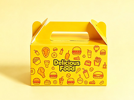 Customized Yellow Graffiti Portable Fried Chicken Box