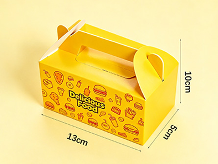 Customized Yellow Graffiti Portable Fried Chicken Box