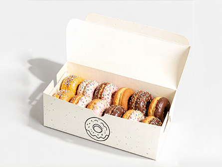 Customized Minimalist Design Flip-top Doughnut Box