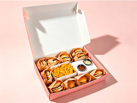 Pink Cute Style Dipping Sauce Hamburger Box