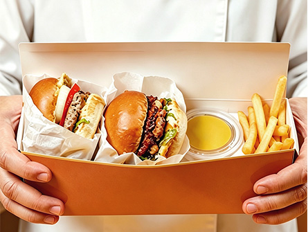 Wholesale Dipping Sauce-style Hamburger Boxes