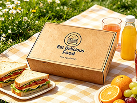 Customized Kraft Paper Large-capacity Flip-top Burger box