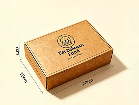 Customized Kraft Paper Large-capacity Flip-top Burger box