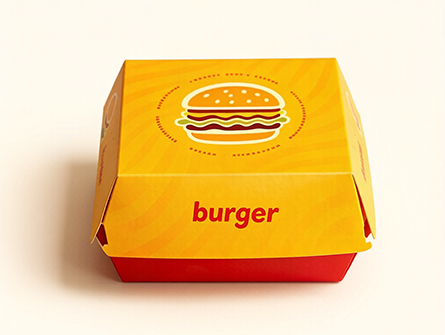 Factory-made colored-printed hamburger boxes