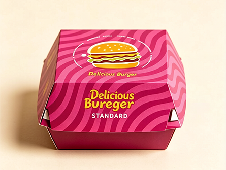 Factory-made colored-printed hamburger boxes