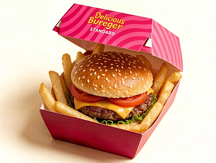 Factory-made colored-printed hamburger boxes