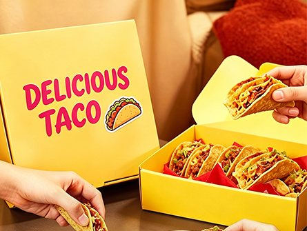 Customized Cardboard Flip-top Taco Box