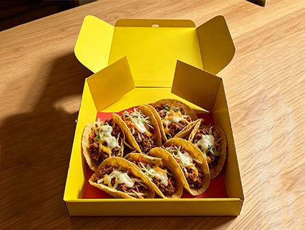 Customized Cardboard Flip-top Taco Box