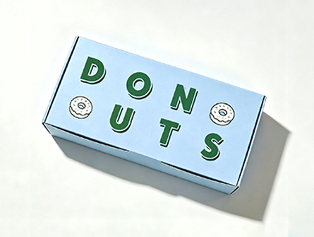 Customized Blue-printed Doughnut Box