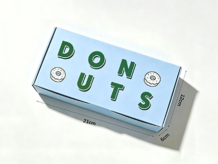 Customized Blue-printed Doughnut Box