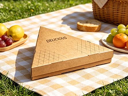 Customized Kraft Paper Triangular Floor-top Burger Box