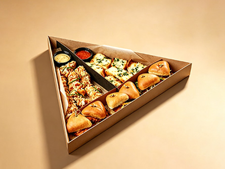 Customized Kraft Paper Triangular Floor-top Burger Box