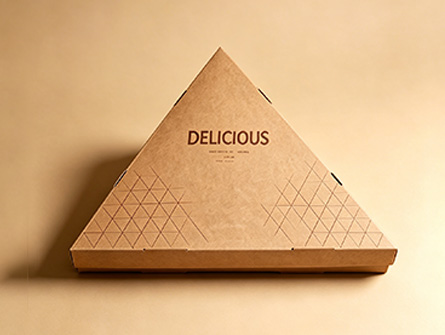 Customized Kraft Paper Triangular Floor-top Burger Box