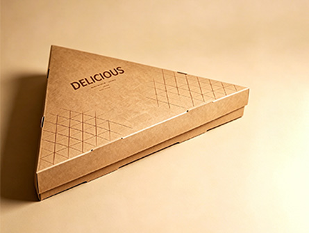 Customized Kraft Paper Triangular Floor-top Burger Box