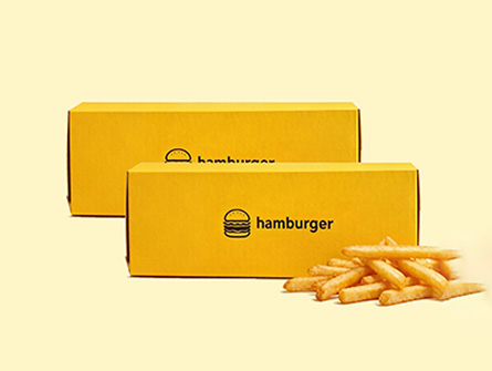 Yellow Drawer-style Hamburger Box