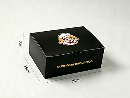 Customized Black Food Takeout Packaging Box