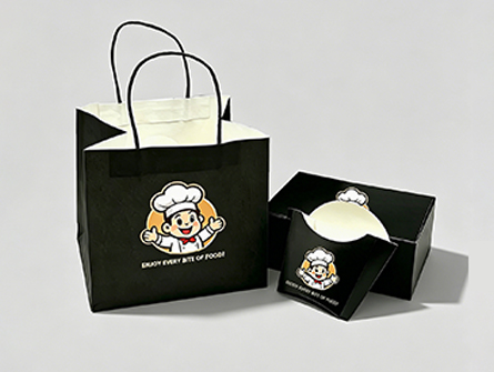 Customized Black Food Takeout Packaging Box