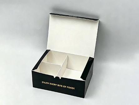 Customized Black Food Takeout Packaging Box