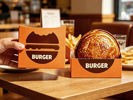 Customized Special-shaped Pull-tab style Burger Box