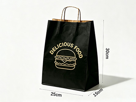 Customized High-quality Black Foil-coated Fast Food Set