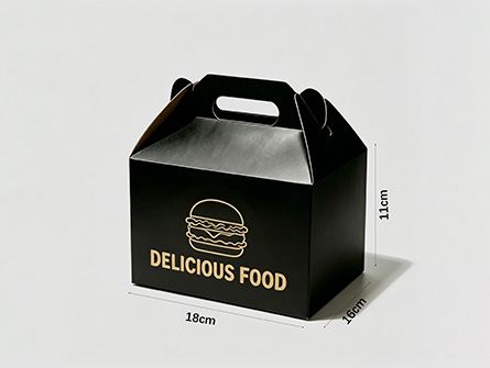 Customized High-quality Black Foil-coated Fast Food Set