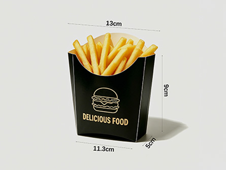 Customized High-quality Black Foil-coated Fast Food Set