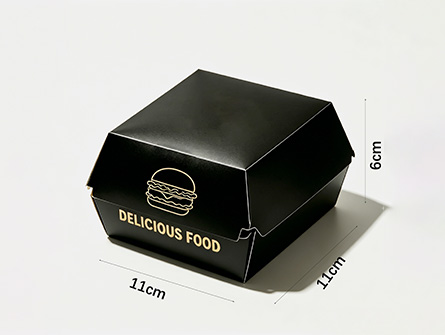 Customized High-quality Black Foil-coated Fast Food Set