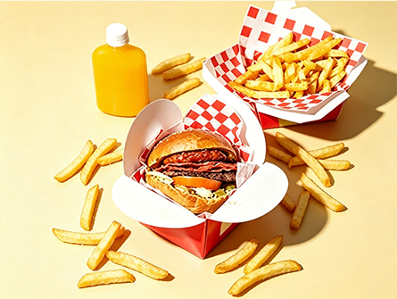 Customized One-piece Flip-top Burger Box