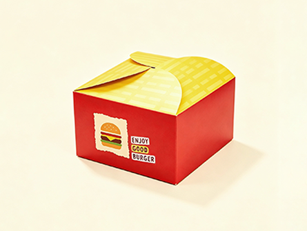 Customized One-piece Flip-top Burger Box