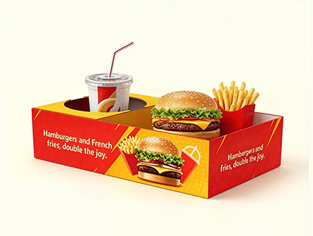 Customized compartmentalized large-capacity hamburger box