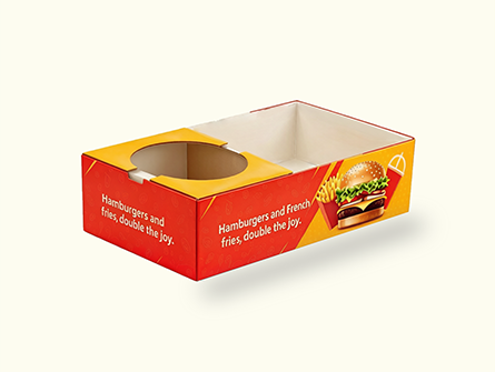 Customized compartmentalized large-capacity hamburger box