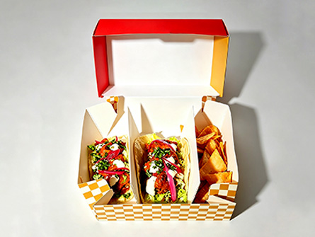 Customized Integrated Folding Taco Box