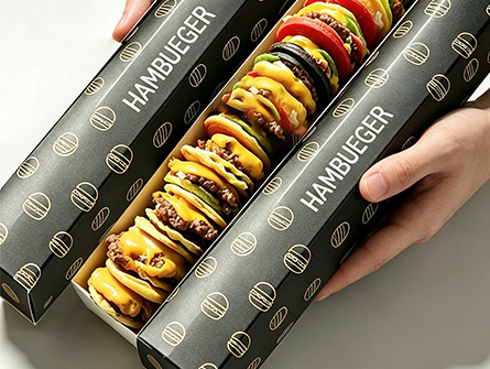 Customized Drawer-style Mini Flat Burger Boxes