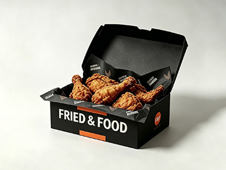 Customized Portable Chicken Box With Beverage Holes