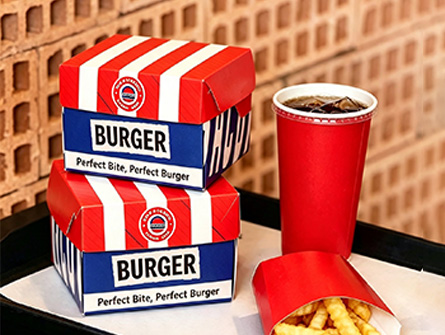 Customized American-style Integrated Folding Burger box