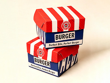 Customized American-style Integrated Folding Burger box