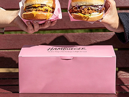 Customized Pink Square Large-capacity Burger Box