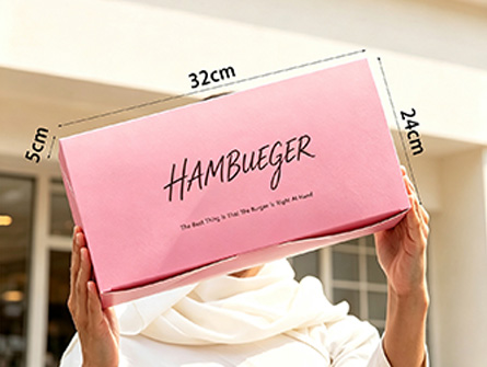 Customized Pink Square Large-capacity Burger Box