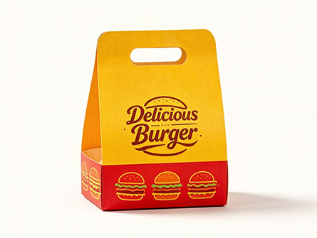 Customized Disposable Burger Boxes With Handles
