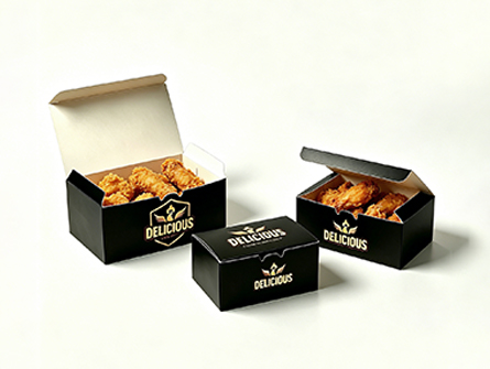 Customized Fried Chicken Box Set With Embossing Finish